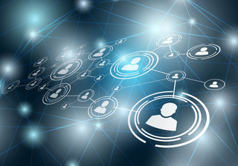 social network background vector