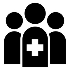 Aufkleber - Patient black vector icon