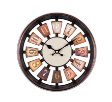 Wooden Wall Clock On White Background