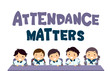 © BNP Design Studio - Stickman Kids Attendance Matters Illustration