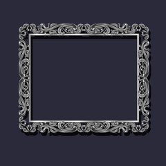 Sticker - frame silver color with shadow