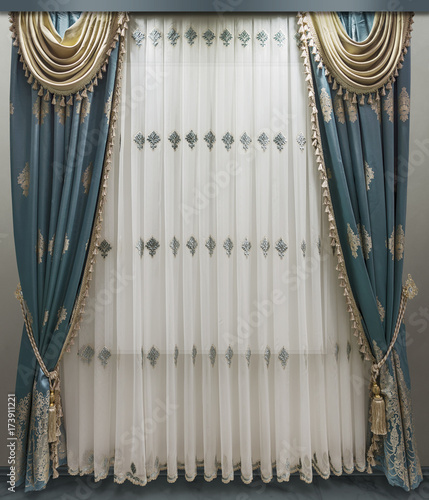 Interior Decoration In Classical Style Soft Velvet Curtains With