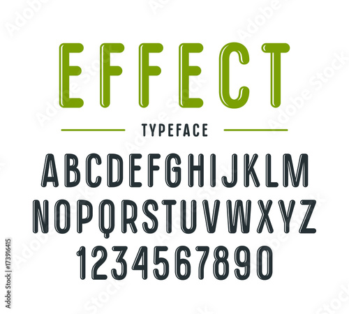Cuadros en Lienzo Decorative narrow sanserif font with rounded corners