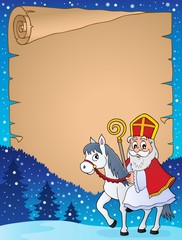 Poster - Parchment with Sinterklaas theme 3