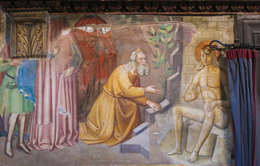 Poster - Fresco in San Gimignano - Book of Job