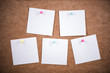 © marcin jucha - Empty white memo note cards on board