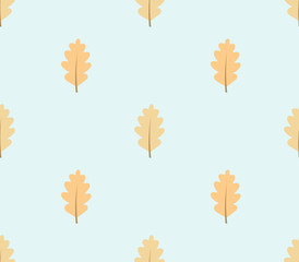 Sticker - Autumn oak leaves seamless pattern