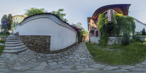 360 degrees panorama of Balabanov house in Plovdiv, Bulgaria