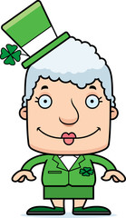 Poster - Cartoon Smiling Irish Woman