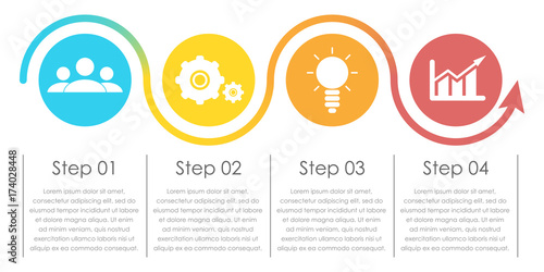Cuadros en Lienzo Business infographics with arrow