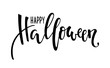 Happy halloween. Hand drawn creative calligraphy and brush pen lettering. design for holiday greeting card and invitation, flyers, posters, banner halloween holiday.