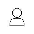 user profile avatar line black icon