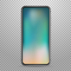 Aufkleber - Modern tablet device vector mockup isolated on transparent. Place any content into the screen