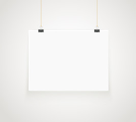 Aufkleber - Bright frame on the wall. Photoreal picture frame vector illustration