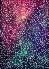 Wall Mural - Abstract composition with voronoi geometric shapes