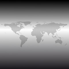 Wall Mural - Abstract Dotted Map. Black and White Halftone Effect Vector Illustration.