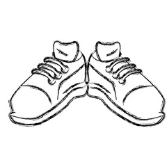 Poster - Sport sneakers wearfoot icon vector illustration graphic design