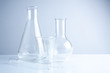 canvas print picture - Laboratory glassware on table, Symbolic of science research.