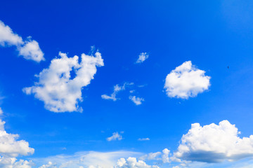 blue sky bright and big cloud beautiful summer. art of nature with copy space for add text