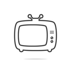 Wall Mural - retro tv line icon vector