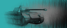 3d Illustration Of Military Tank  .
