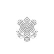 Graphic illustration of endless knot symbol
