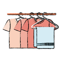 Wall Mural - Clean laundry hanging icon vector illustration design