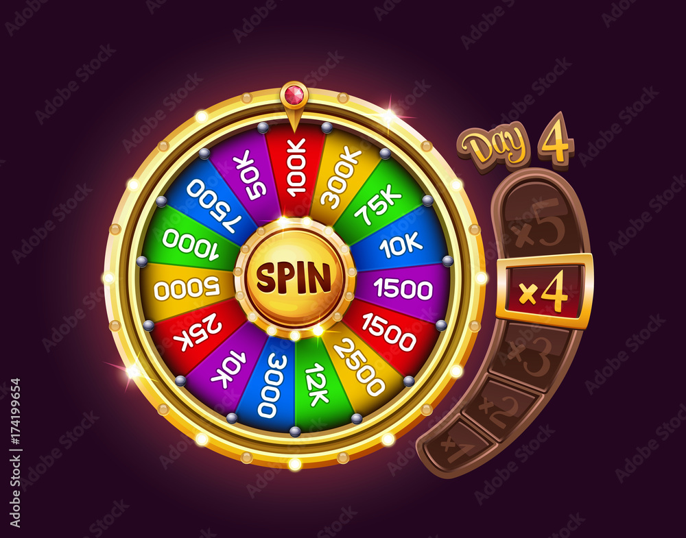 Bonus wheel of luck. Vector illustration Stock Vector | Adobe Stock