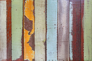 Wall Mural - Old pastel wooden wall background.