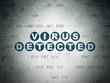 © Maksim Kabakou - Security concept: Virus Detected on Digital Data Paper background