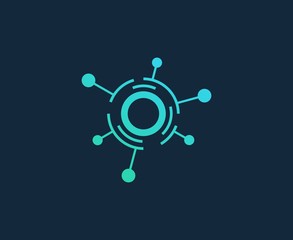 Wall Mural - tech logo