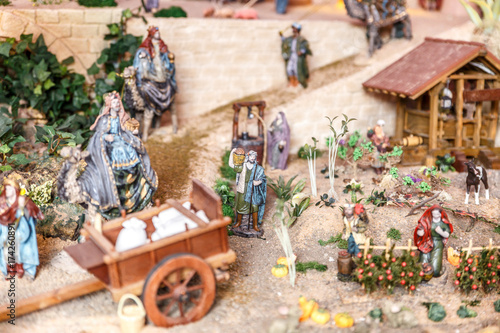 Crib With Some Characters And Nice Typical Details Of The Time Of