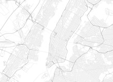 Vector Black Map Of New York