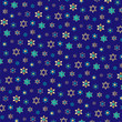 small jewish stars background pattern on blue