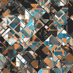 Wall Mural - Abstract geometric tech background for use in design