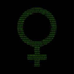 Poster - Hacker - 101011010 Icon - Symbol für Frau