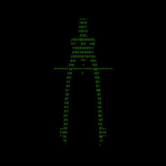 Wall Mural - Hacker - 101011010 Icon - Zirkel