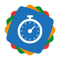 Poster - App Icon bunt - Stoppuhr