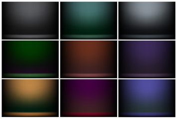 Wall Mural - studio room background ,template mock up for display of product.