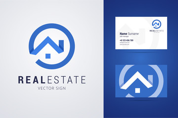 Real estate logo and business card template.