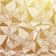 Wall Mural - Gold bright background with triangle shapes