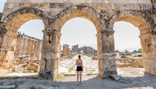 Martyrion Of Saint Philip, Ancient Ruins In Hierapolis, Pamukkale, Turkey. UNESCO World Heritage.