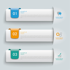 Wall Mural - infografik mit 3 menüpunkten