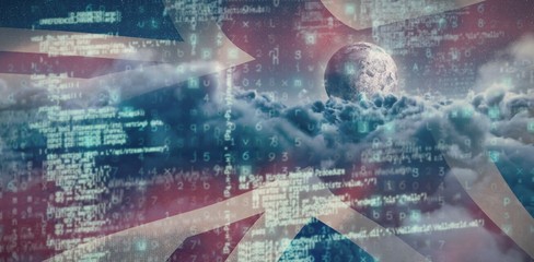 Wall Mural - composite image of image of data