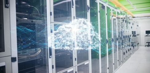 Wall Mural - composite image of composite image of glowing cloud and