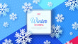 © kotoffei - Christmas background, white snowflakes on blue