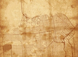 Fototapeta Mapy - Vector vintage map of San Francisco