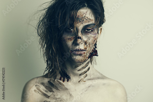 Obraz na płótnie Dziewczyna zombie