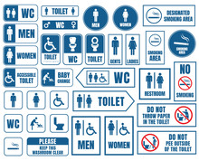 Toilet Signs, Toilet Icons Set, Wc Signs