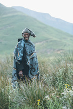 Portrait Of A Rural African Basotho Herdsman